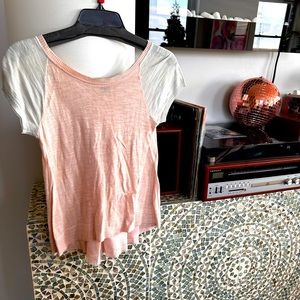 Free people flared baseball tee